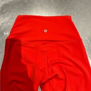 Lululemon Red High-Waisted Leggings
